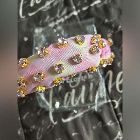 ? Lele Sadoughi x Stoney Clover Lane Picnic Gingham Watermelon Pink Headband main image 4